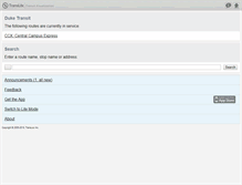 Tablet Screenshot of duke.transloc.com
