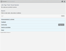 Tablet Screenshot of lsu.transloc.com